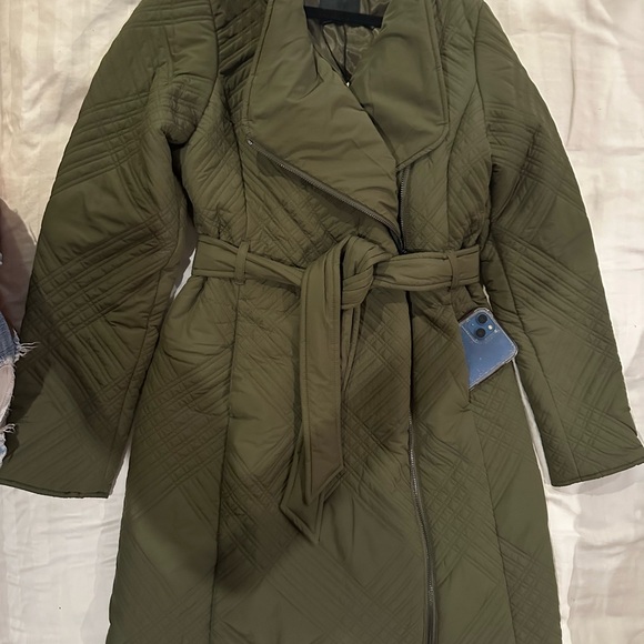 Ted Baker NWT Khaki Padded Midi Wrap Coat - Picture 5 of 14